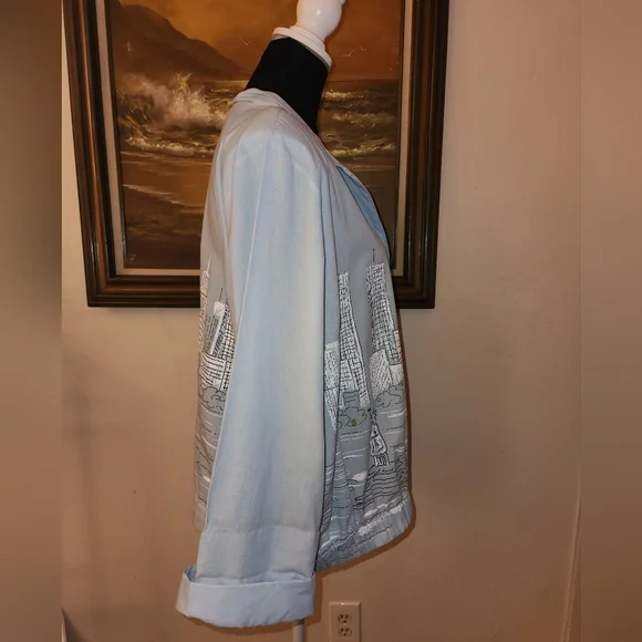Vintage 1980s City Scape Jacket by Sweet P - Picture 6 of 15